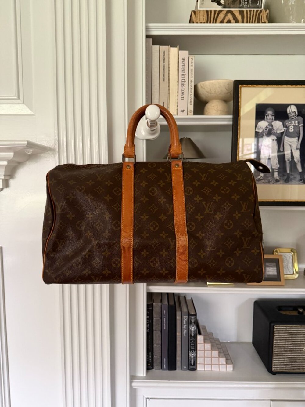 LOUIS VUITTON Keepall 45 Monogram Travel Satchel Duffel Bag Vintage - Picture 6 of 13